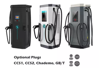 Зарядная станция DC EV 90 кВт с разъемами CCS и CHADEMO Зарядная станция DC EV 90 кВт с разъемами CCS и CHADEMO
